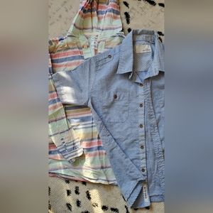 2 sz 6 boys button downs, short and long sleeved